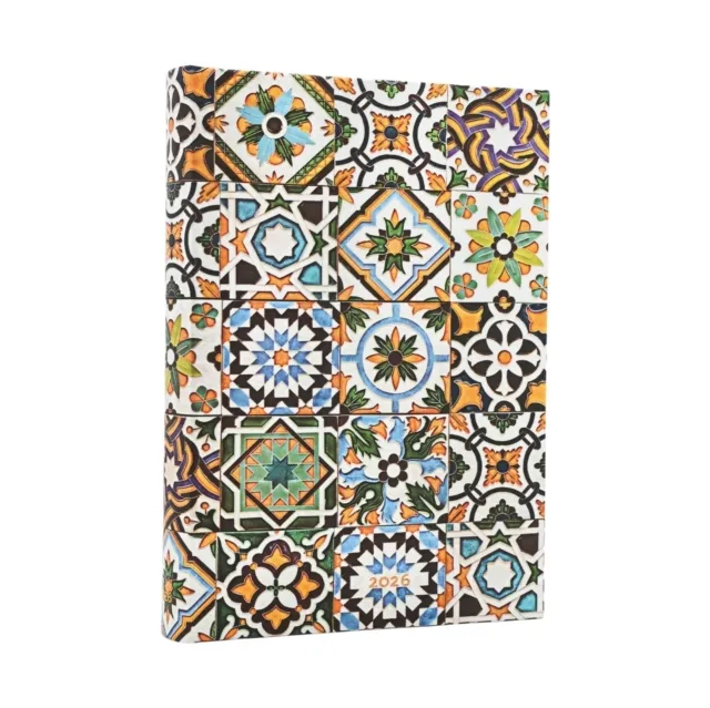 2026 Porto (Portuguese Tiles) Day-at-a-Time Hardcover Flexi Dayplanner 2026 (Elastic Band Closure)