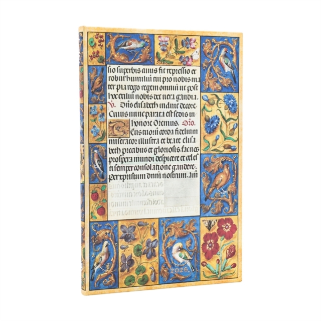 2026 Spinola Hours (Ancient Illumination) Maxi 12-month Horizontal Hardcover Flexi Dayplanner 2026 (Elastic Band Closure)