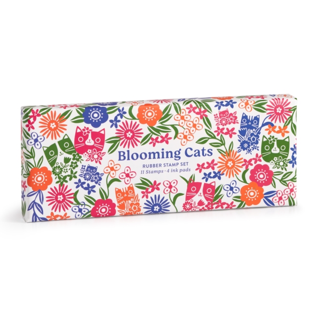 Blooming Cats Rubber Stamp Set
