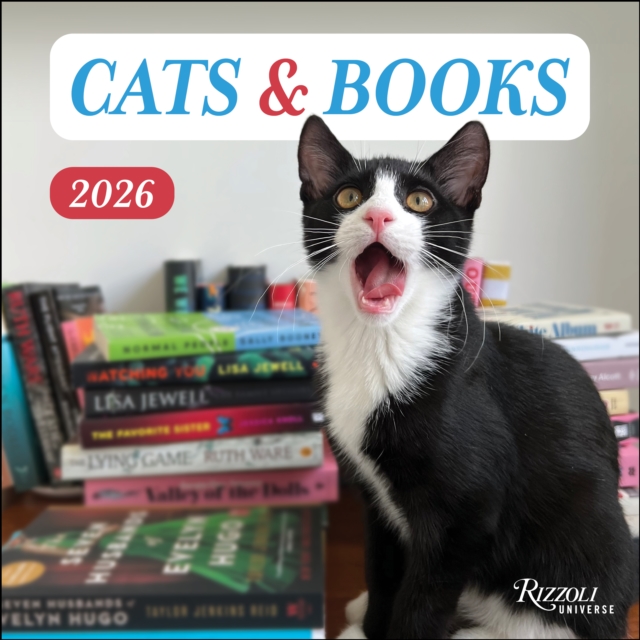 Cats and Books 2026 Wall Calendar