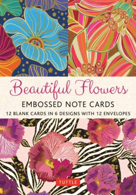 Beautiful Flowers, 12 Embossed Note Cards