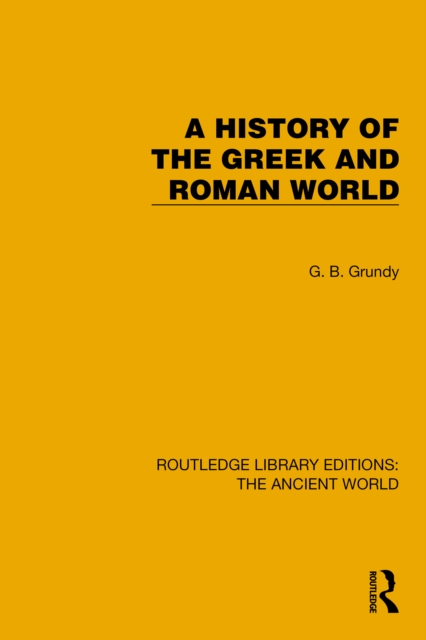 A History of the Greek and Roman World