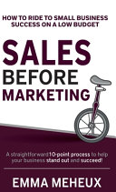 Sales Before Marketing