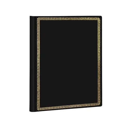 Black Edition Midi Lined Hardcover Journal (Elastic Band Closure)