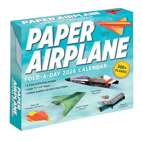 Paper Airplane 2026 Fold-A-Day Calendar