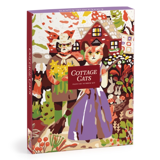 Cottage Cats 9 x 12" Paint by Number Kit