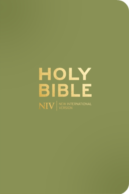 NIV Pocket Olive Green Bible with Gold Zip