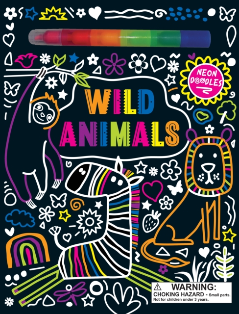 Neon Doodles Book - Wild Animals
