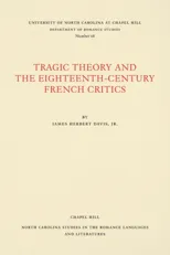 Tragic Theory and the Eighteenth-Century French Critics