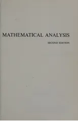 Mathematical Analysis