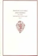 Paston Letters and Papers of the Fifteenth Century
