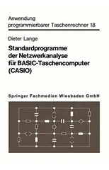 Standardprogramme der Netzwerkanalyse fur BASIC-Taschencomputer (CASIO)