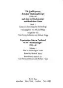Listen in Chronologischer Reihenfolge / Lists in Chronological Order