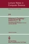Advances in Cryptology - Eurocrypt '85