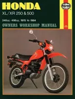 Honda XL/XR 250 & 500 (78 - 84) Haynes Repair Manual