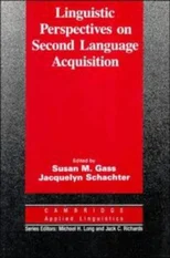 Linguistic Perspectives on Second Language Acquisition