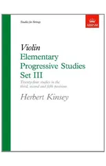 Elementary Progressive Studies, Set III for Violin