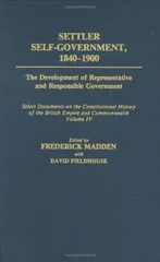 Settler Self-Government 1840-1900