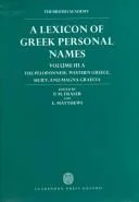 A Lexicon of Greek Personal Names