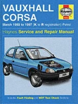 Vauxhall Corsa Petrol (Mar 93 - 97) Haynes Repair Manual