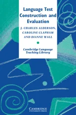 Language Test Construction and Evaluation