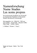 Namenforschung / Name Studies / Les noms propres. 1. Halbband