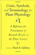 Units, Symbols, and Terminology for Plant Physiology