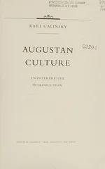 Augustan Culture
