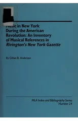 Music in New York During the American Revolution