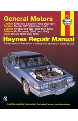 General Motors covering Cadillac Eldorado & Seville (86-91), Cadillac Deville FWD (86-93), Cadillac Fleetwood FWD (86-92), Oldsmobile Toronado (86-92), & Buick Riviera (86-93) Haynes Repair Manual (US