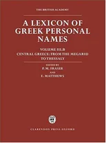 A Lexicon of Greek Personal Names