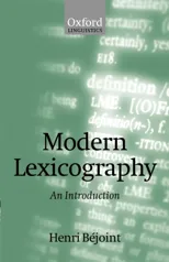 Modern Lexicography