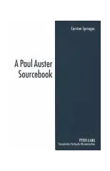 A Paul Auster Sourcebook