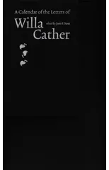 A Calendar of the Letters of Willa Cather