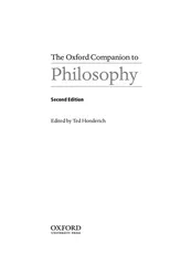 The Oxford Companion to Philosophy