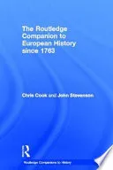 The Routledge Companion to Modern European History since 1763