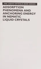 Adsorption Phenomena and Anchoring Energy in Nematic Liquid Crystals