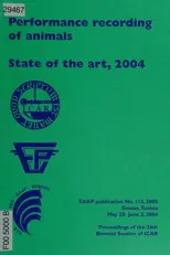 Performance Recording of Animals - State of the Art, 2004