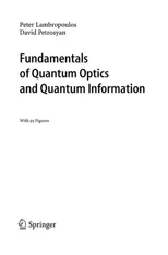 Fundamentals of Quantum Optics and Quantum Information (2007)