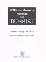 IT Disaster Recovery Planning For Dummies