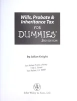 Wills, Probate, and Inheritance Tax For Dummies, UK Edition