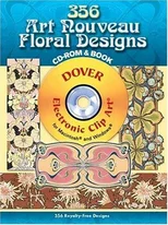 346 Art Nouveau Floral Designs CD-ROM and Book