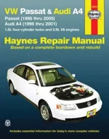 Volkswagen VW Passat (1998-2005) & Audi A4 1.8L turbo & 2.8L V6 (1996-2001) Haynes Repair Manual (USA)
