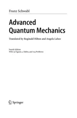 Advanced Quantum Mechanics (2008)