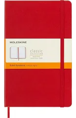 Moleskine Large Ruled Hardcover Notebook Scarlet Red