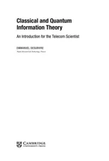 Classical and Quantum Information Theory