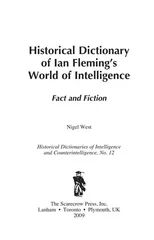 Historical Dictionary of Ian Fleming's World of Intelligence