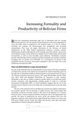 Increasing Formality and Productivity of Bolivian Firms