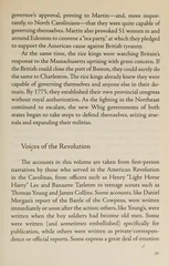 Voices of the American Revolution in the Carolinas