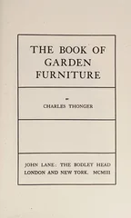 The Book Of Garden Furniture